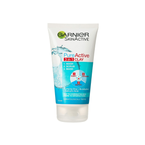 Garnier 3 In 1 Clay Anti-Spot Wash Scrub Mask