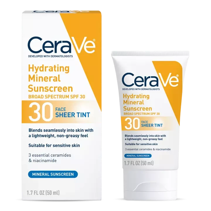 Cerave Hydrating Sheer Sunscreen Broad Spectrum SPF 30 for Face & Body