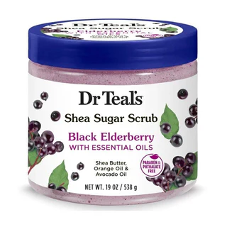Dr Teal's Shea Sugar Scrub Black Elderberry