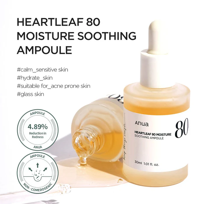 Anua Heartleaf 80% Moisture Soothing Ampoule - Image 2