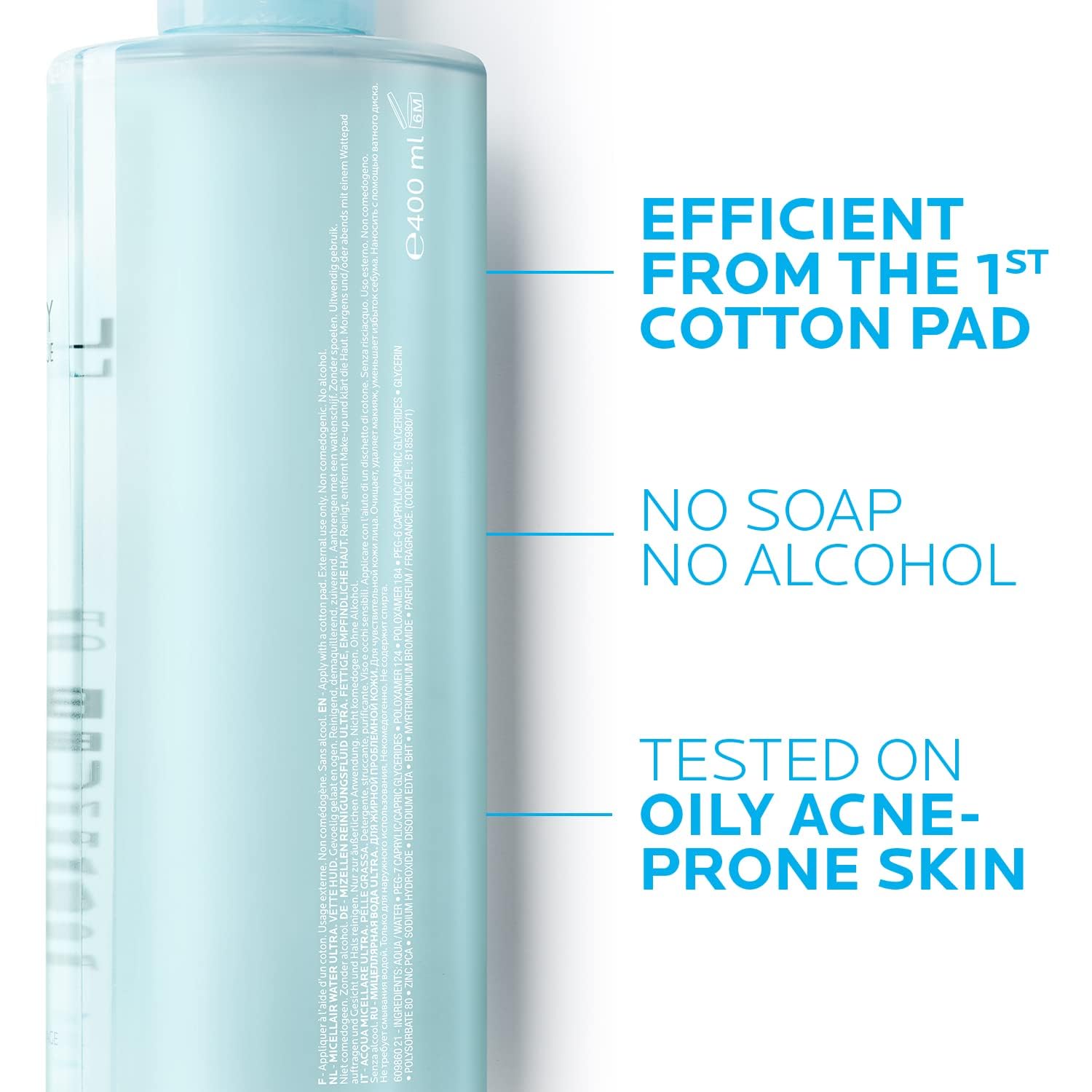 La Roche-Posay Effaclar Micellar Cleansing Water 400ml - Image 2