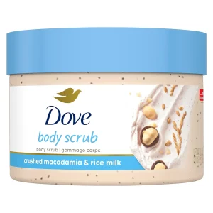 Dove Gentle Exfoliating Body scrub – crushed macadamia and rice milk scent
