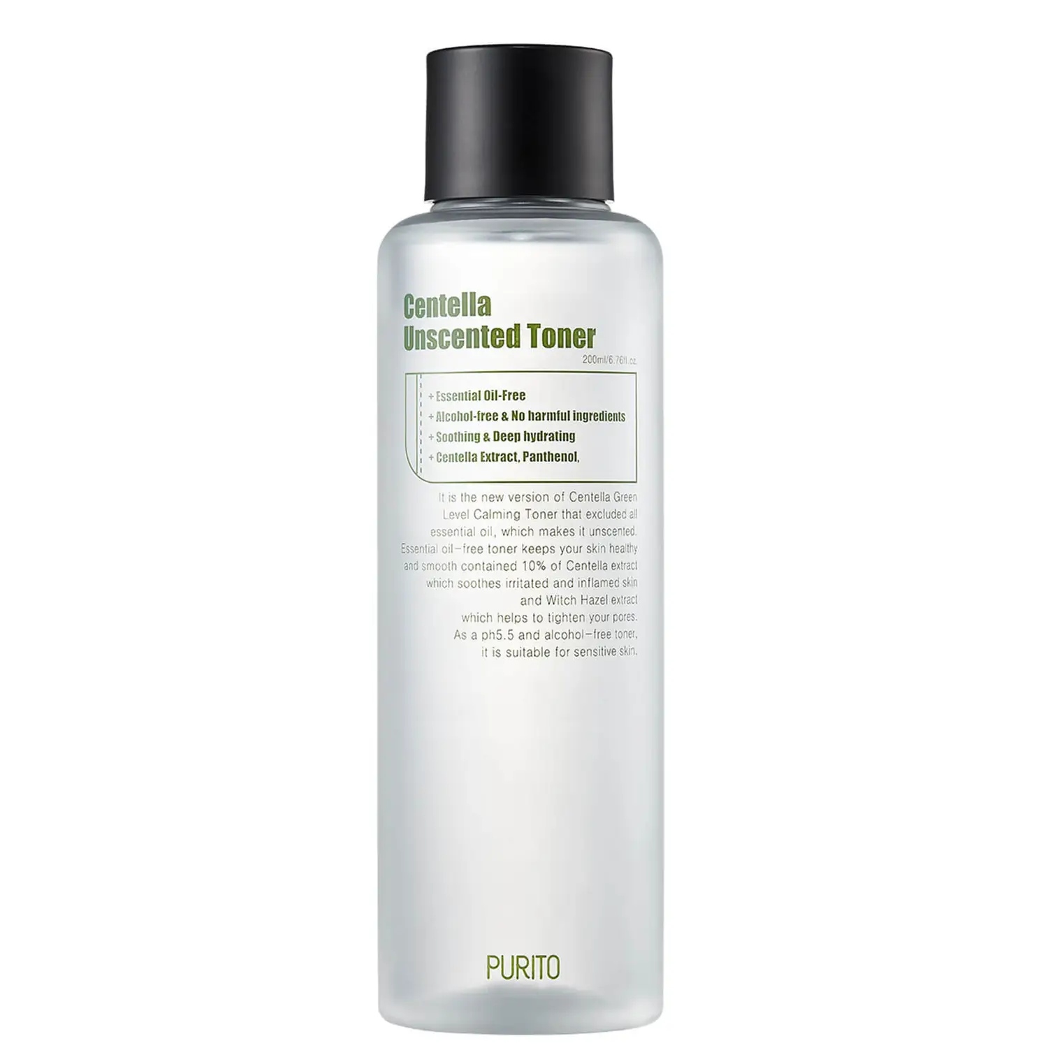 Purito relief centella toner unscented – 200ml