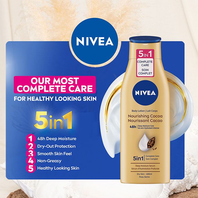 Nivea 5 in 1 Nourishing Cocoa Body Lotion 400ml - Image 3