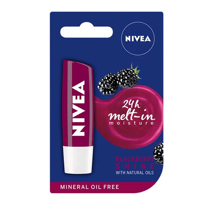 Nivea 24H Moisture Blackberry Shine Caring Lip Balm - Image 4